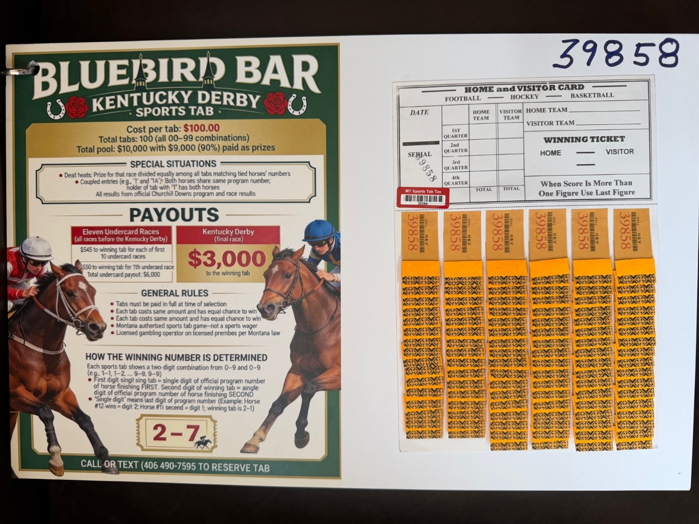 Kentucky Derby Sports Tab Board